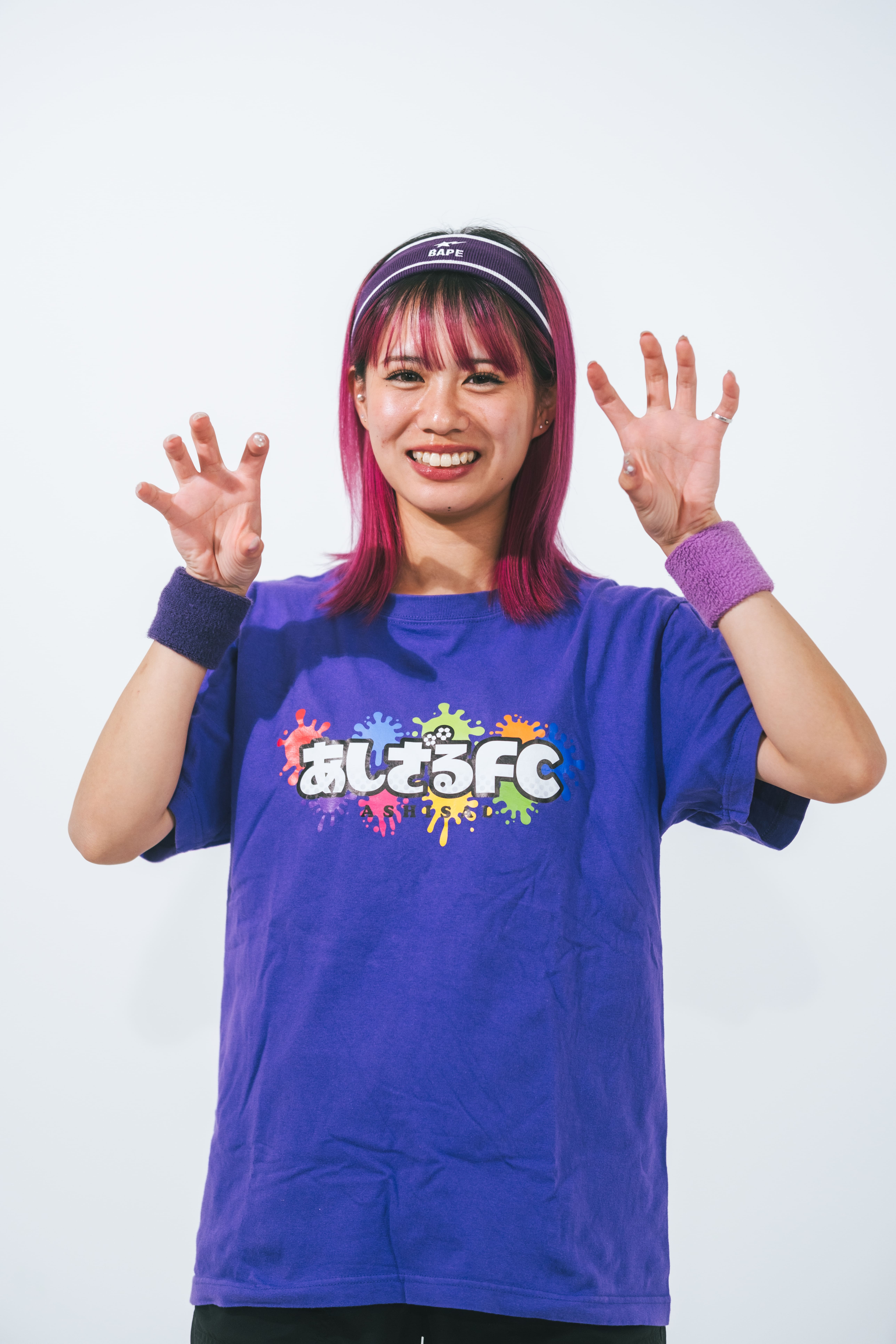 【モバイルオーダー商品】あしざるFCロゴTシャツ　紫