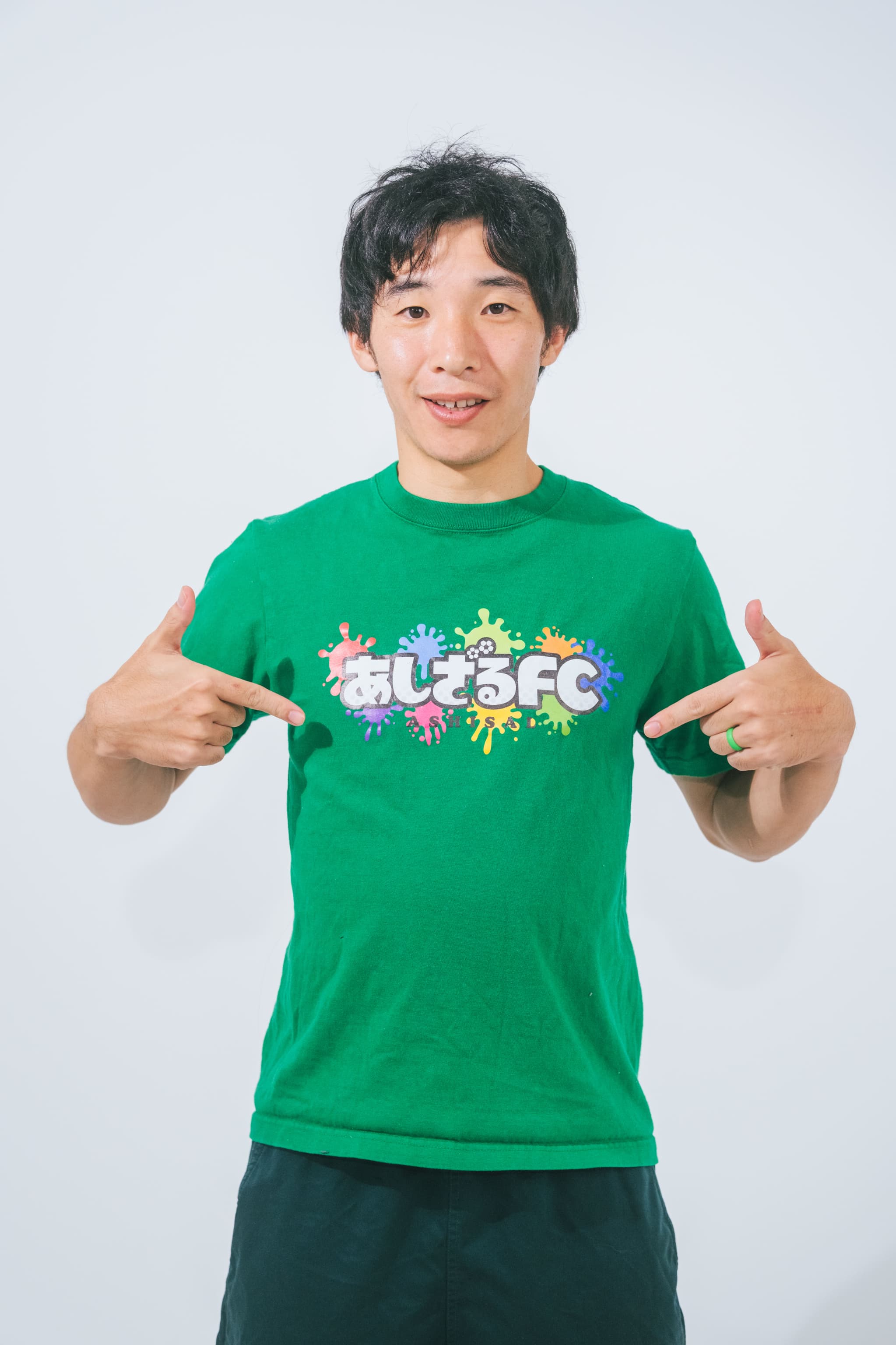 【モバイルオーダー商品】あしざるFCロゴTシャツ　緑