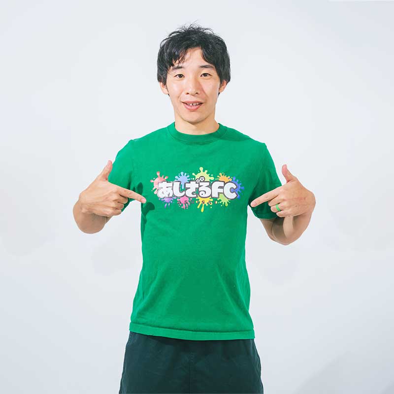あしざるFCロゴTシャツ　緑